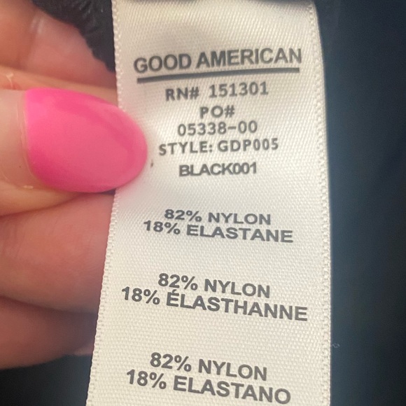 Good American High Shine Boss Skinny High Rise Strch Black Pant NWT Size (2) Med - Picture 14 of 16